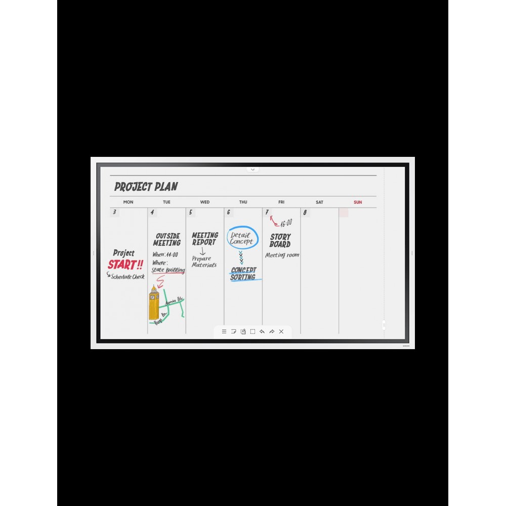 Display profesional  SAMSUNG Flip Pro WM65R LH65WMRWBGCXEN, 65", Ultra HD 4K, Touch, 60 Hz, Wi-Fi, negru
