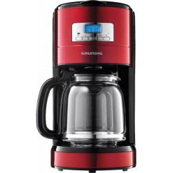 Cafetiera marca  GRUNDIG KM6330, 1000 W, 1.8 l, 12 cesti, Rosu/Inox