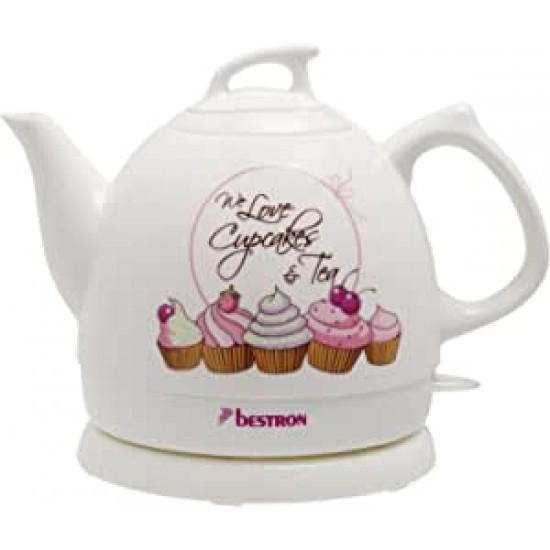 Fierbător ceramic / Ceainic  marca BESTRON Retro Sweet Dreams 0,8 litri Aprox. 1800W, DTP800SD