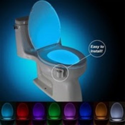 Lumina pentru WC - atașare pe vas de toaleta, 8 moduri de iluminare, senzor miscare, Lightbowl